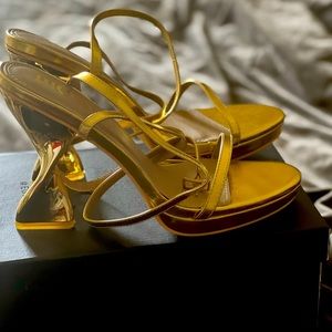 Ego Spiral Gold Heels